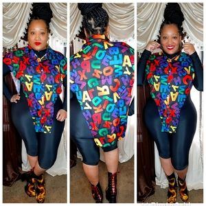 Sold Out ABC print (black) top